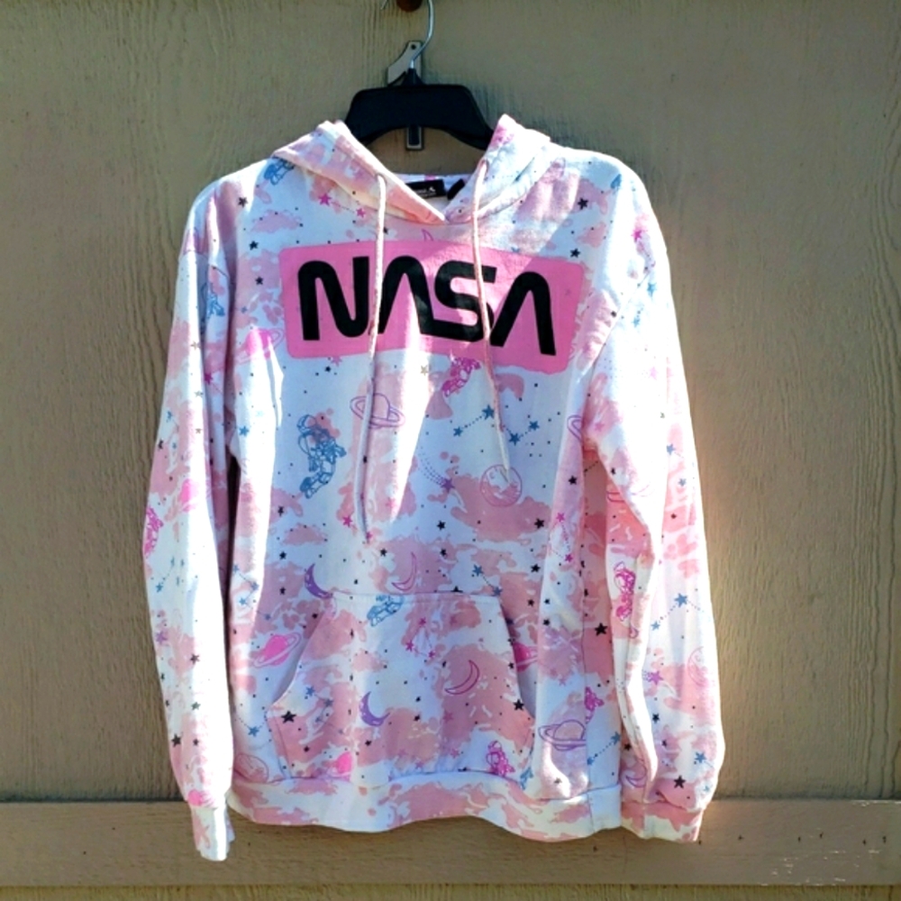 Hyper Space Pink and White NASA Hoodie